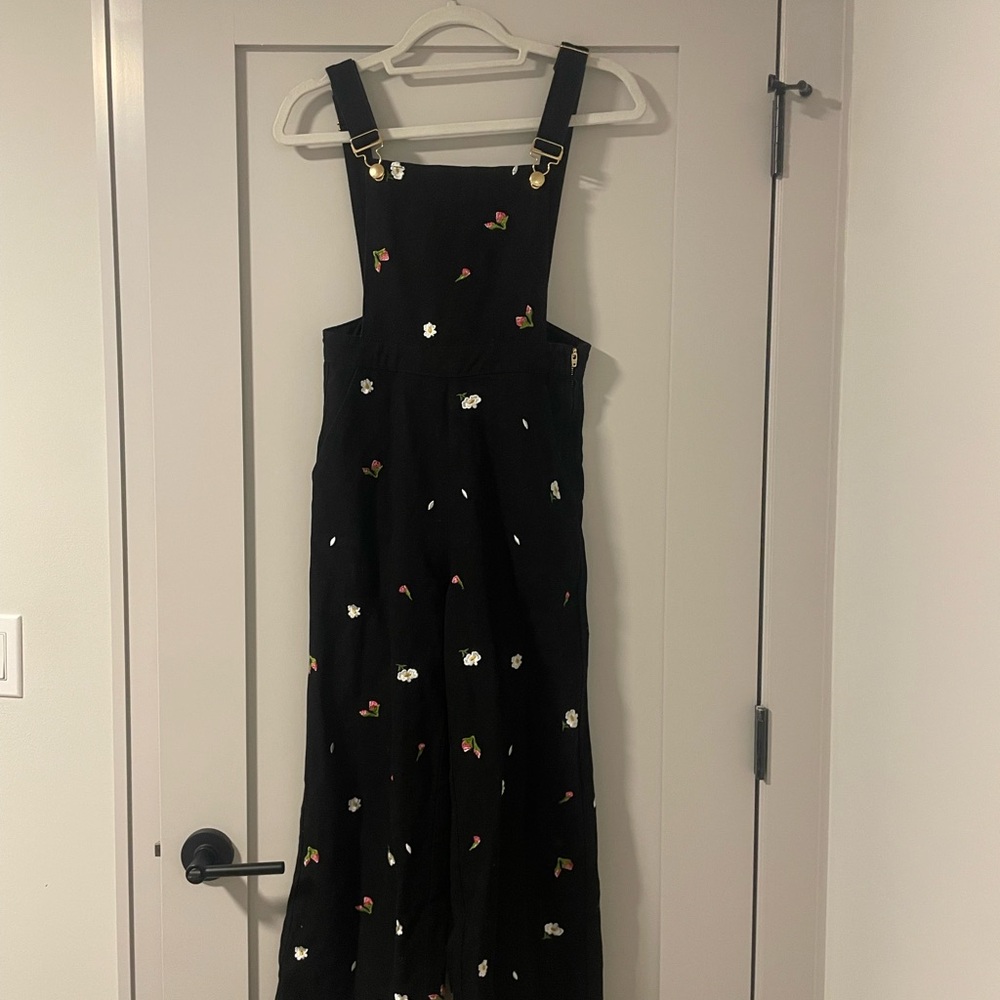 Black Floral Embroidered Dress
